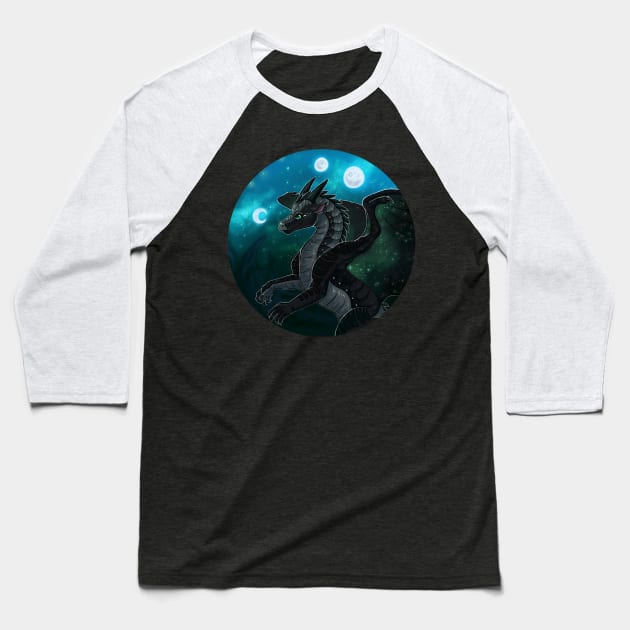 Wings of Fire - Moonwatcher Baseball T-Shirt by Biohazardia